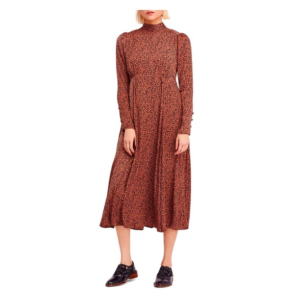 Free People Dresses & Skirts - Free People Cheetah Midi dress